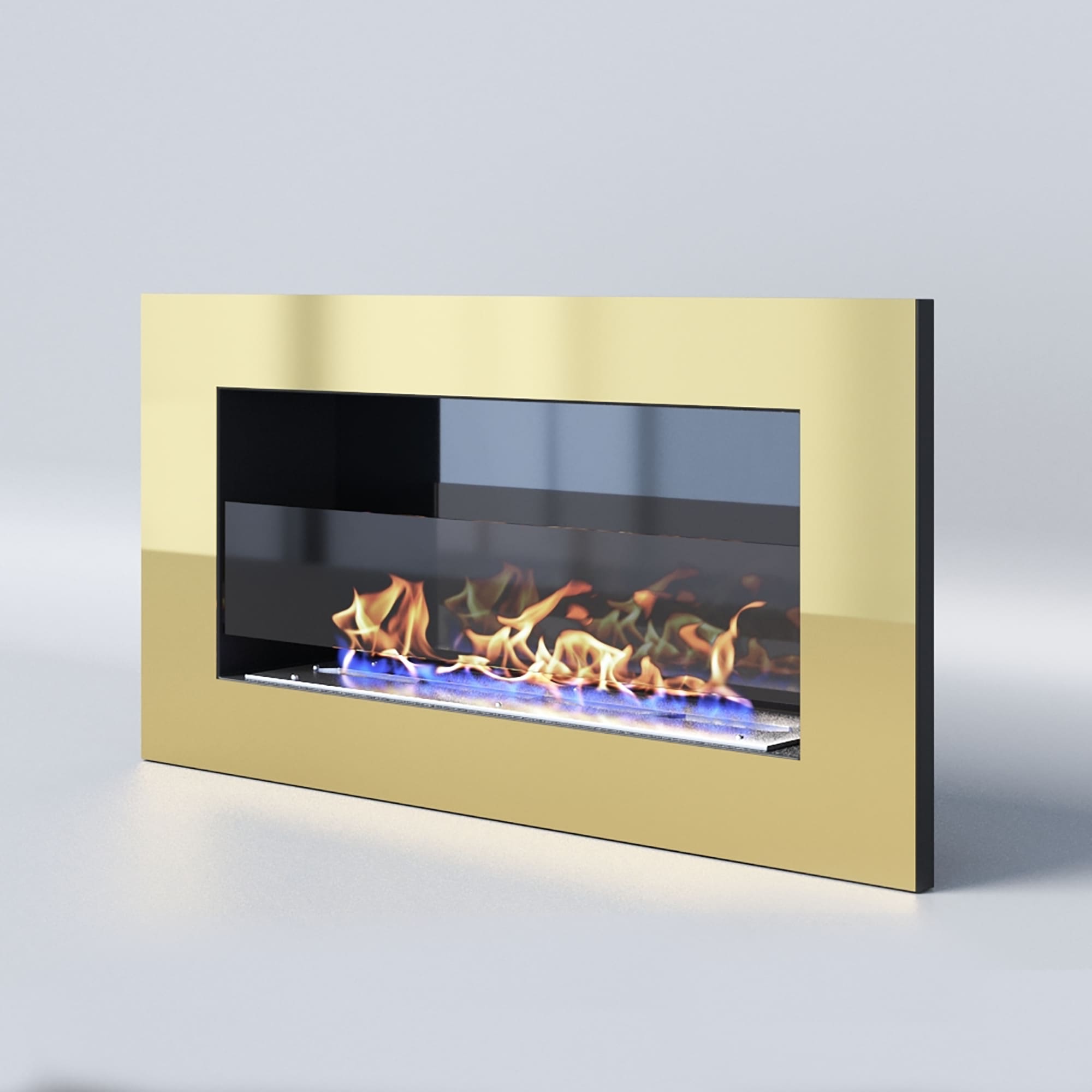 Биокамин "Русский огонь" Барокко 800V встраиваемый с декоративным стеклом (стемалитом) по цене 38 600 руб.