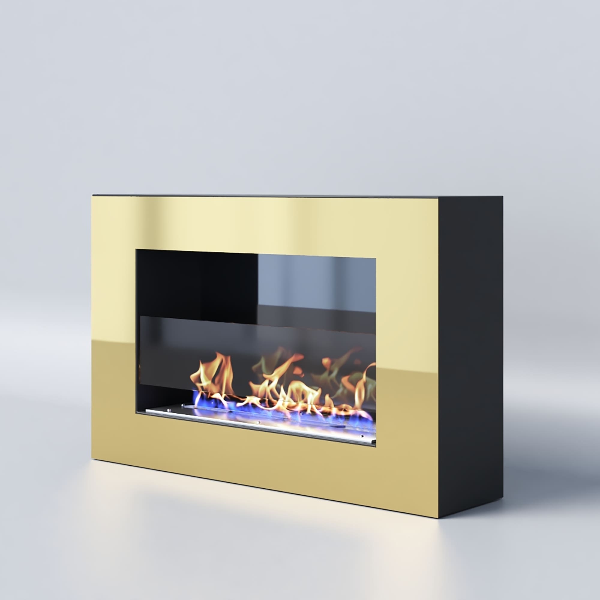 Биокамин "Русский огонь" Барокко 650N настенный с декоративным стеклом (стемалитом) по цене 33 350 руб.