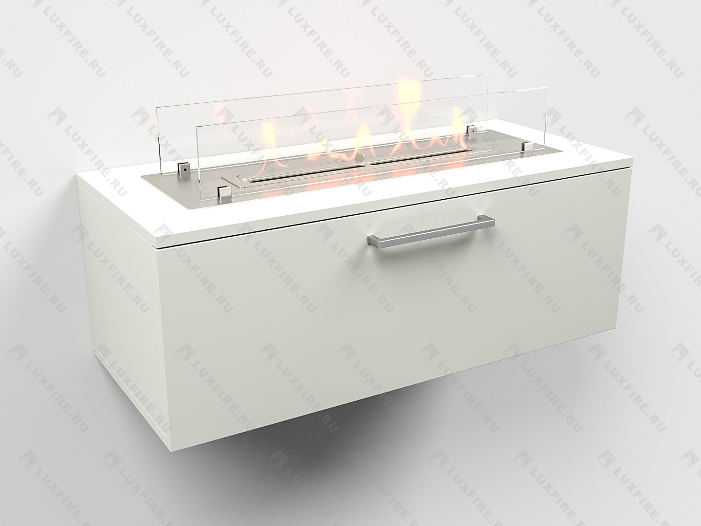 Тумба универсальная Lux Fire "Варвара" 800, белая, с биокамином 450 XS Тумба универсальная Lux Fire "Варвара" 800, белая, с биокамином 450 XS