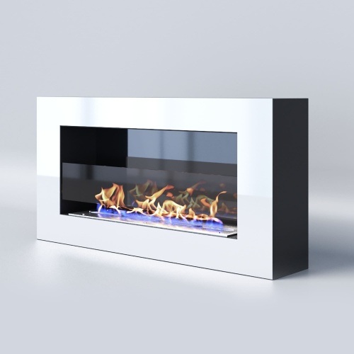 Биокамин "Русский огонь" Хай-тек 800N настенный с декоративным стеклом (стемалитом)