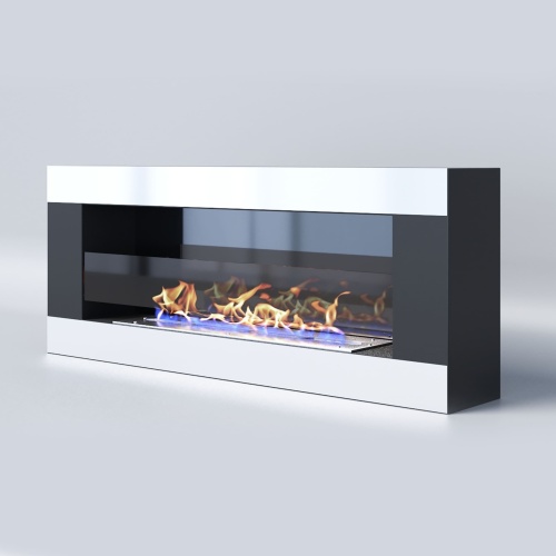 Биокамин "Русский огонь" Модерн 1100N настенный с декоративным стеклом (стемалитом)