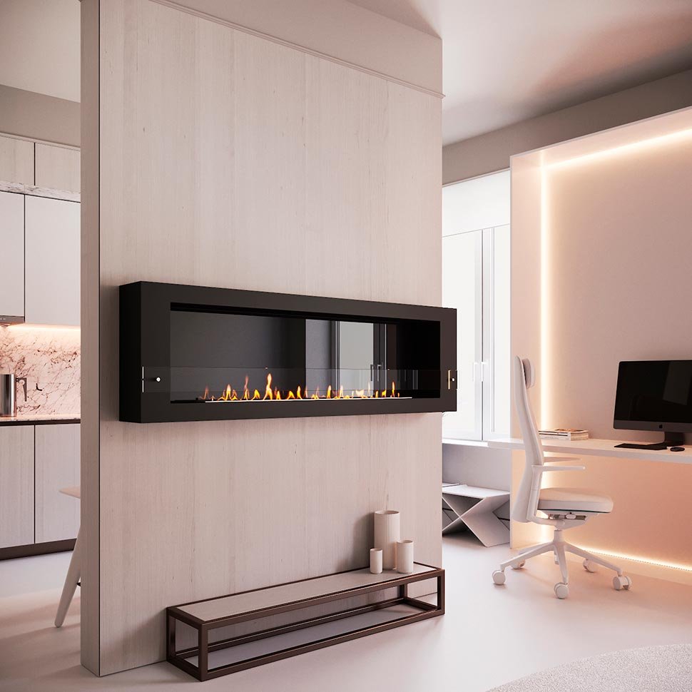 Биокамин SteelHeat WALL GRAND 1800 черный Биокамин SteelHeat WALL GRAND 1800 черный по цене 71 190 руб.