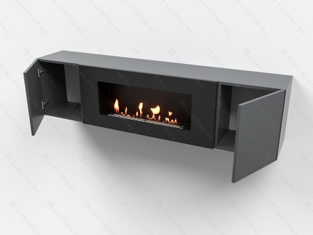 Тумба универсальная Lux Fire "Байкал" 1600, графит, с биокамином 900 по цене 73 854 руб.