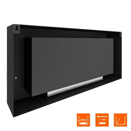 Биокамин SteelHeat WALL  LONG 1200 черный, стекло по цене 47 460 руб.