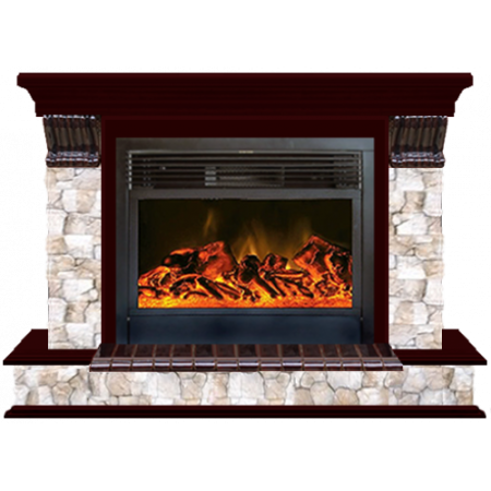 Панорама Арбат 28 (красное дерево)+Newflame