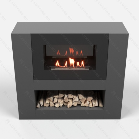 Тумба LUXFIRE с биокамином &quot;Лукоморье&quot; 900 (графит) по цене 67 633 руб.