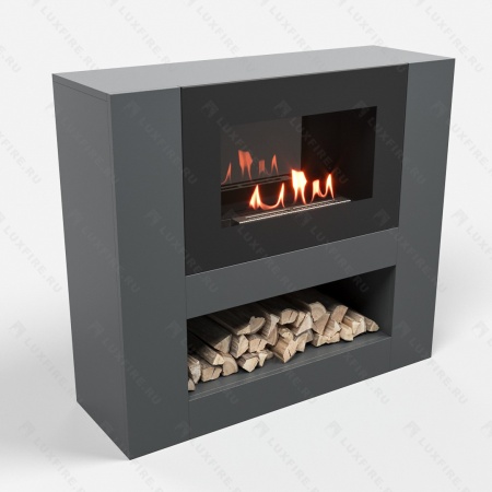 Тумба LUXFIRE с биокамином &quot;Лукоморье&quot; 900 (графит) по цене 67 633 руб.