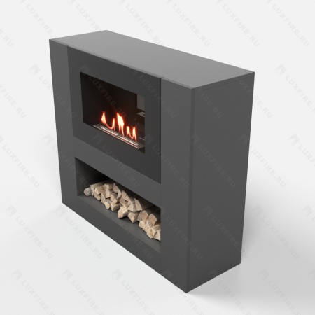 Тумба LUXFIRE с биокамином &quot;Лукоморье&quot; 900 (графит) по цене 67 633 руб.
