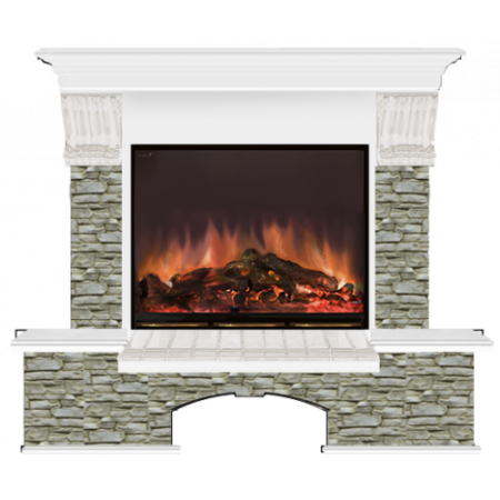 Бостон Грот однотонный (белый)+Arte 23