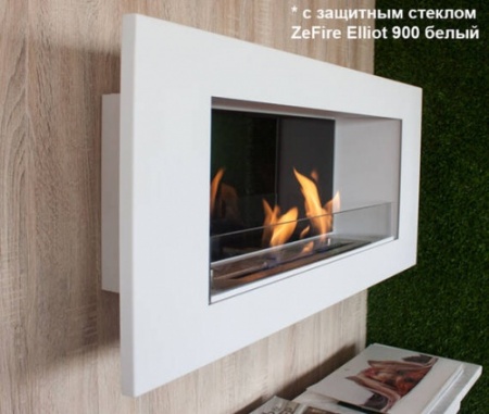 Биокамин ZeFire Elliot 1200 белый со стемалитом по цене 47 800 руб.